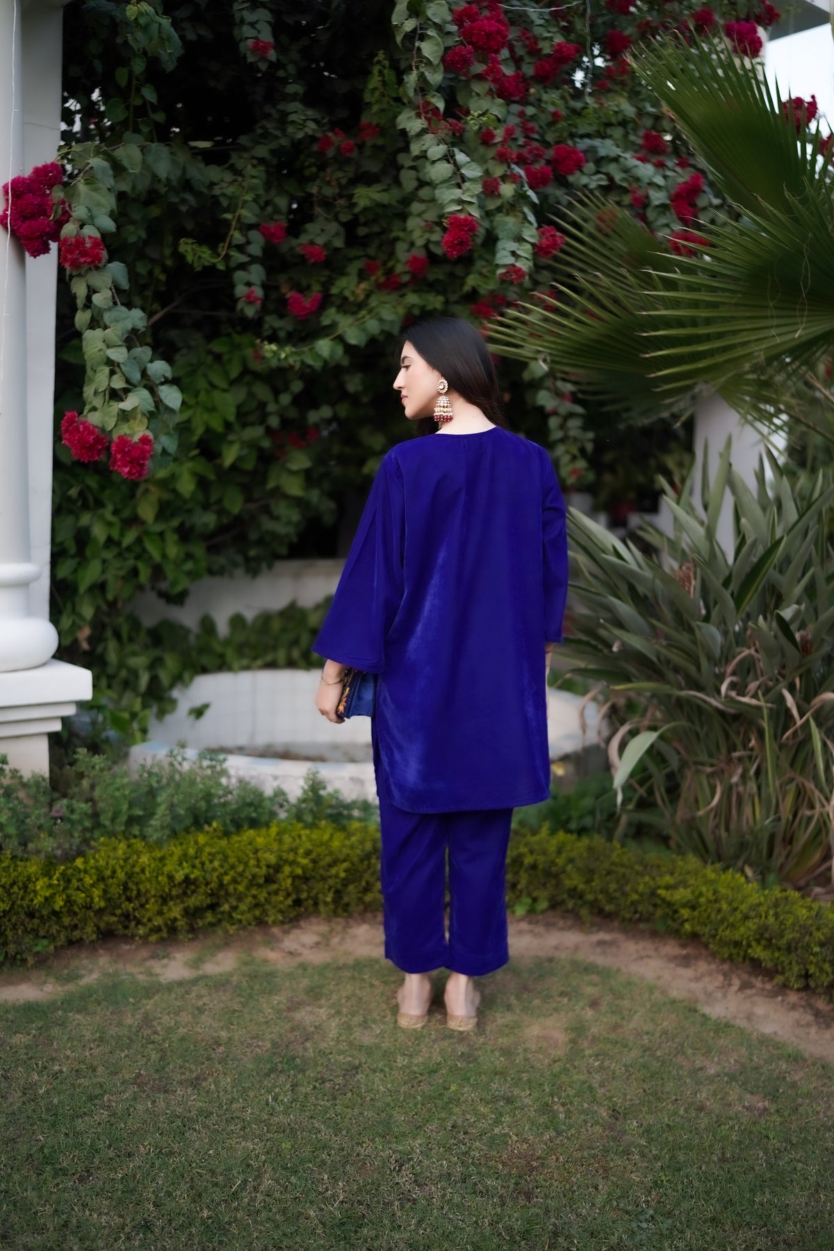 Royal Blue Velvet Co-ord Set